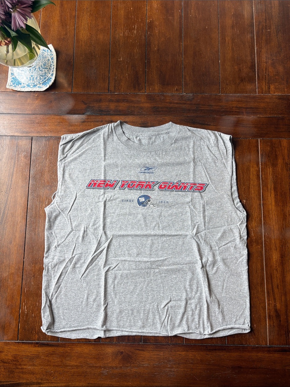 Vintage Mens New York Giants Reebok Cutoff